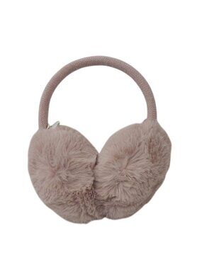 LC Lauren Conrad Plush Faux Fur Earmuffs Pink Knit Headband Winter One Size